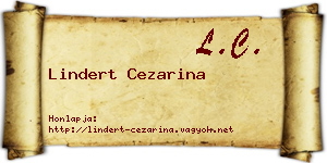 Lindert Cezarina névjegykártya