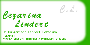 cezarina lindert business card